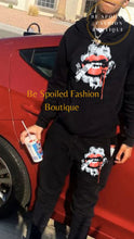 Load image into Gallery viewer, Men’s Two Piece Lipstick Smoke Pants And Hoodie Set
