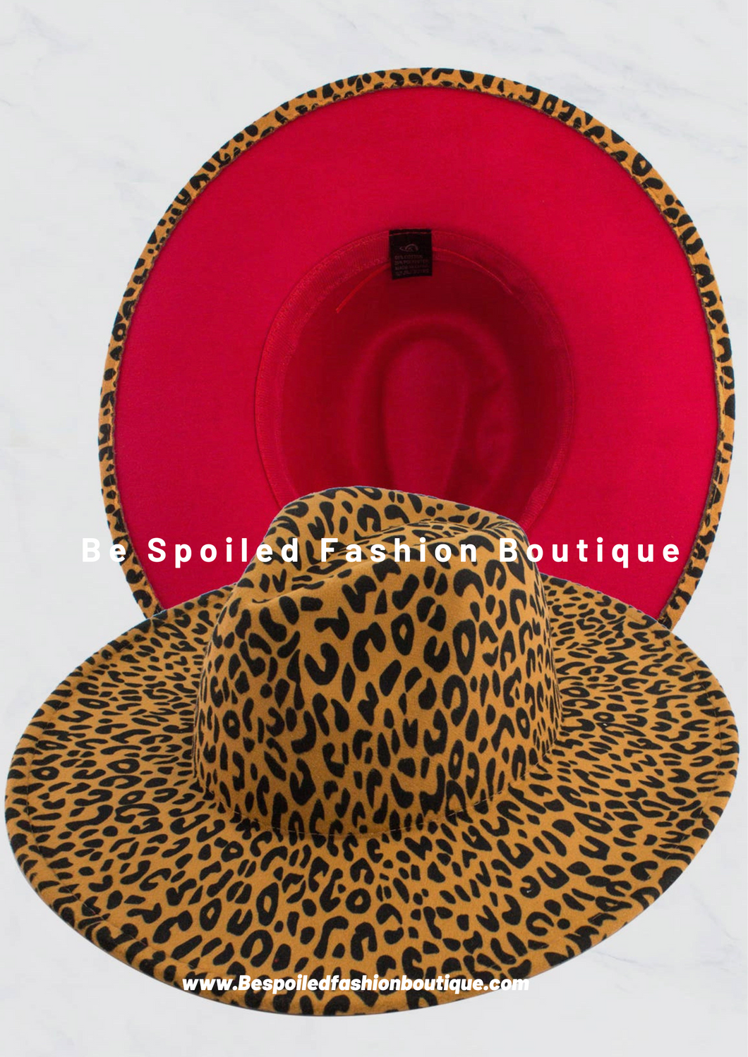 Leopard Print Red Bottom Fedora