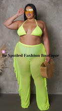 Load image into Gallery viewer, Plus Size Neon Green 2Piece  SwimSet
