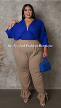 Load image into Gallery viewer, Plus Size Ankle Tie Khaki Pants
