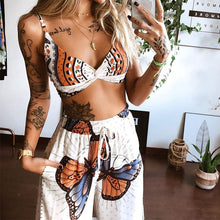 Load image into Gallery viewer, Butterfly Wide Trousers Two Piece Set
