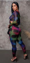 Load image into Gallery viewer, Women&#39;s Multi Color Tetris Pants Set
