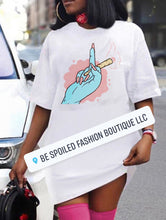 Load image into Gallery viewer, Finger Up T-Shirt Dress
