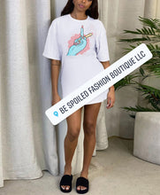 Load image into Gallery viewer, Finger Up T-Shirt Dress
