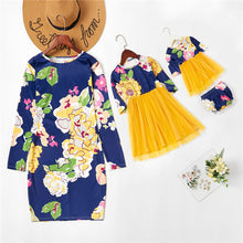 Load image into Gallery viewer, Mom &amp; Daughter Flower Printed Casual Two-Piece Dress
